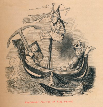Posizione spiacevole del Re Harold, c1860 da John Leech