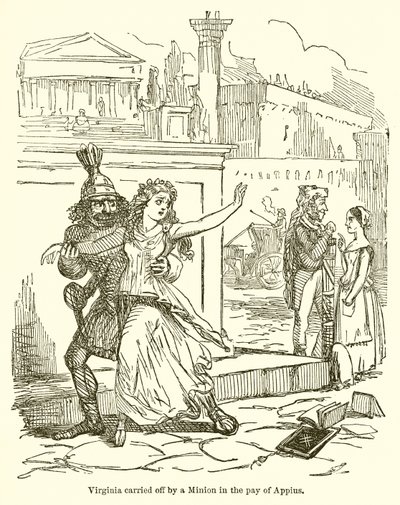 Virginia rapita da un favorito al soldo di Appio da John Leech