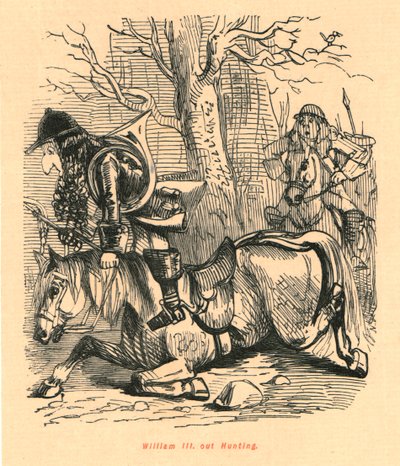 Guglielmo III a caccia, 1897 da John Leech