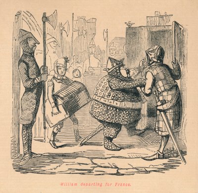 William in partenza per la Francia, c1860 da John Leech