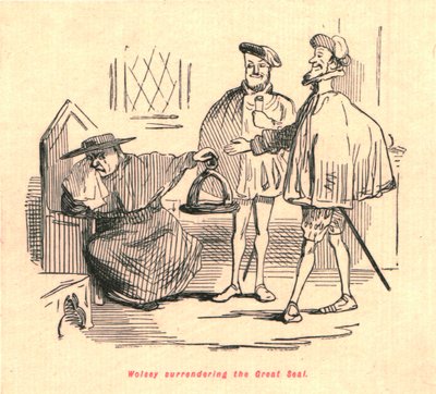 Wolsey che consegna il Gran Sigillo, 1897 da John Leech