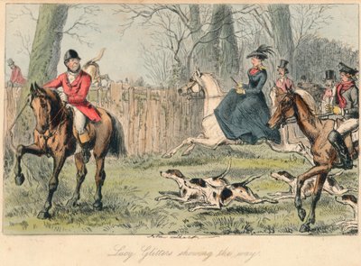 Lucy Glitters che mostra la via da John Leech and Hablot Knight Browne