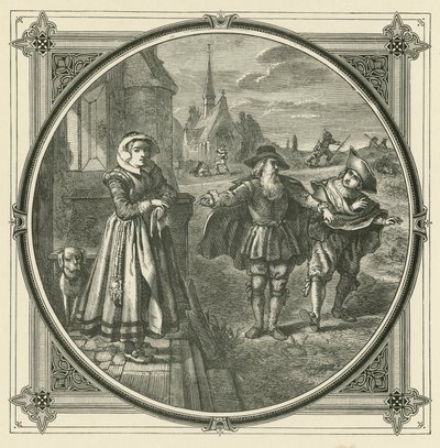 Con cani riluttanti è difficile catturare lepri (incisione) da John Leighton