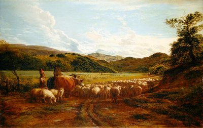 Una bella serata dopo la pioggia, una scena in Galles da John Linnell