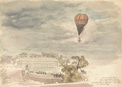 Ascesa del Pallone da Burlington House, Piccadilly, dalla Finestra di Mr. B. Palmer da John Linnell