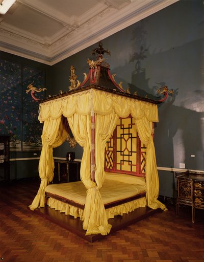 Letto a baldacchino, in stile cinese, 1750 da John Linnell