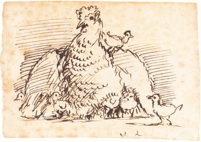 Galline e Pulcini da John Linnell