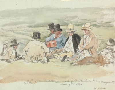 Falciatori nel Campo a Porchester Terrace, Bayswater, 9 Giugno 1830 da John Linnell