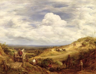 Cave di sabbia, Hampstead Heath, 1849 da John Linnell