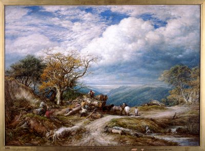 Il carro del legname, 1872 da John Linnell