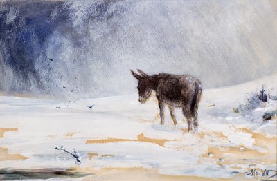 Asino nella neve da John MacWhirter