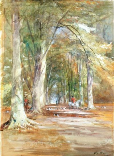 Cacciatori in una radura da John MacWhirter