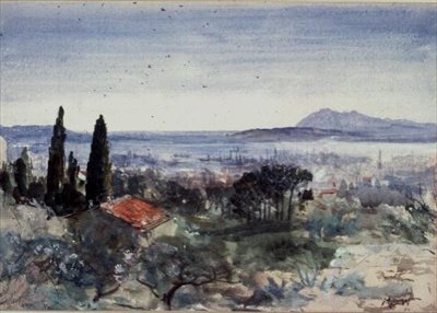 Vista sul porto di Tolone da John MacWhirter