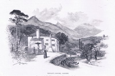 Casa di Tiziano, Cadore, da The Magazine of Art 1893, Cassell and Company da John MacWhirter