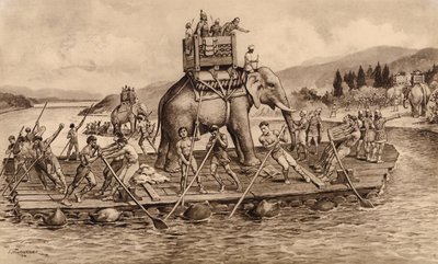 Annibale attraversa il fiume Rodano da John Macfarlane