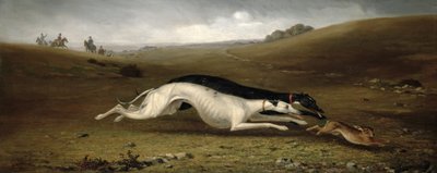 Caccia alla lepre in un paesaggio, 1870 da John Marshall