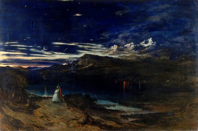 Arturo e Aegle nella Valle Felice, 1849 da John Martin