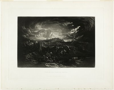 Caduta delle mura di Gerico, da Illustrazioni della Bibbia da John Martin