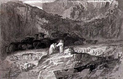 La moltiplicazione dei pani e dei pesci da John Martin