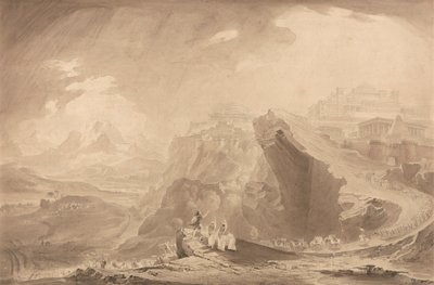 Giosuè che comanda al sole di fermarsi da John Martin
