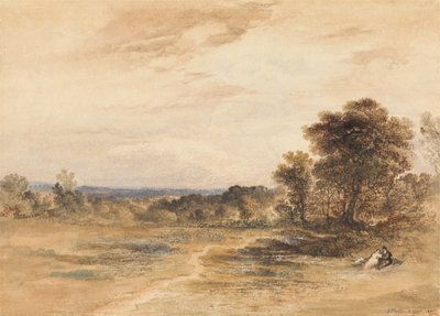Paesaggio con coppia corteggiante da John Martin