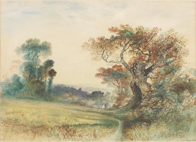Paesaggio con figure su uno stile da John Martin