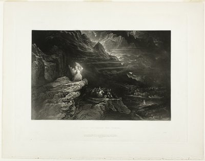 Mosè rompe le tavole, da Illustrazioni della Bibbia da John Martin