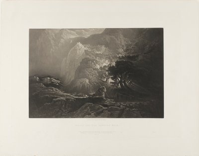 Mosè e il roveto ardente, da Illustrazioni della Bibbia da John Martin