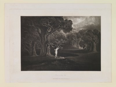 Satana tenta Eva, libro 9, verso 780, da «Paradiso perduto» da John Martin