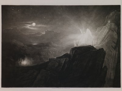 Gli angeli che custodiscono il Paradiso di notte, illustrazione per “Paradiso Perduto” di John Milton, Libro 4, Linea 866 da John Martin