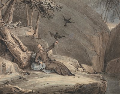 I corvi che nutrono Elia da John Martin