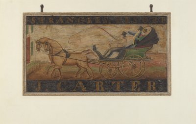 Insegna della locanda: J. Carter verso, 1940 da John Matulis