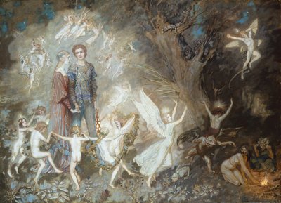 Jorinde e Joringel nel Bosco della Strega da John Duncan