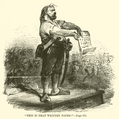 Illustrazione per Una storia tra due città di Charles Dickens da John McLenan