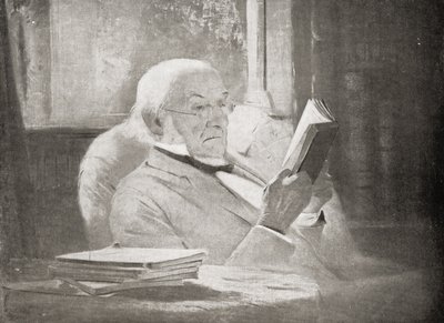 William Ewart Gladstone in vecchiaia, illustrazione da 
