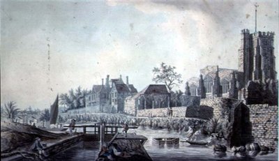 Chiesa di Tutti i Santi e il Palazzo degli Arcivescovi, Maidstone da John Melchior Barralet
