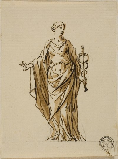 Figura allegorica in piedi con caduceo (Pace?) da John Michael Rysbrack