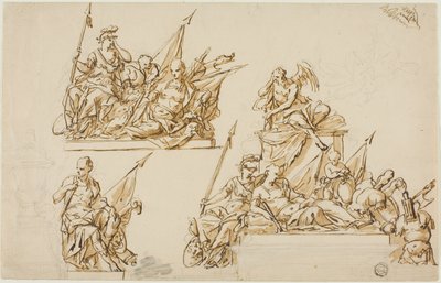 Progetti Non Realizzati per il Monumento al Primo Duca di Marlborough da John Michael Rysbrack