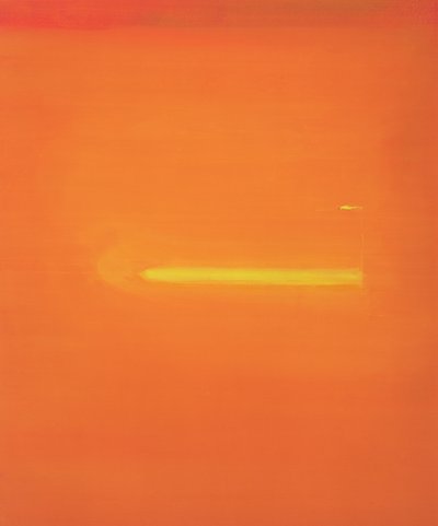 Interno arancione con figura, 2000 da John Miller
