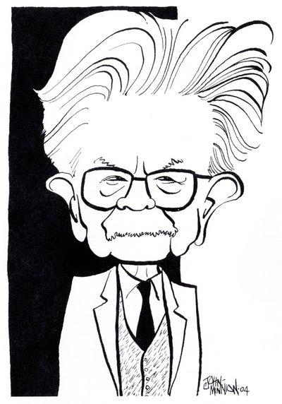 Elias Canetti, caricature da John Minnion