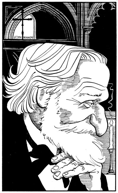 Giuseppe Verdi - ritratto di profilo del compositore italiano, 9 o 10 ottobre 1813 - 27 gennaio 1901 da John Minnion