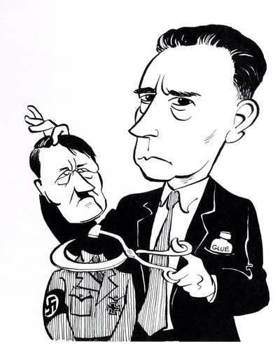John Heartfield, caricatura con Adolf Hitler da John Minnion