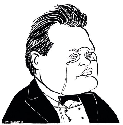 Max Reger - caricatura del compositore tedesco da John Minnion