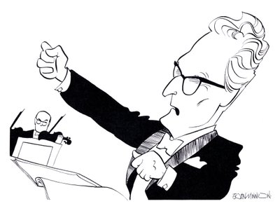 Otto Klemperer - caricature da John Minnion