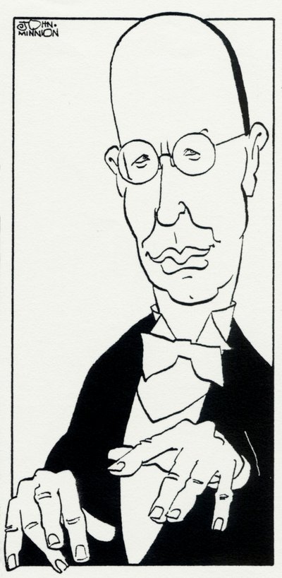 Prokofiev con le mani in bilico sulla tastiera di John Minnion da John Minnion