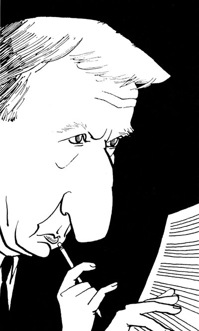 Richard Rodney Bennett, caricatura di John Minnion da John Minnion