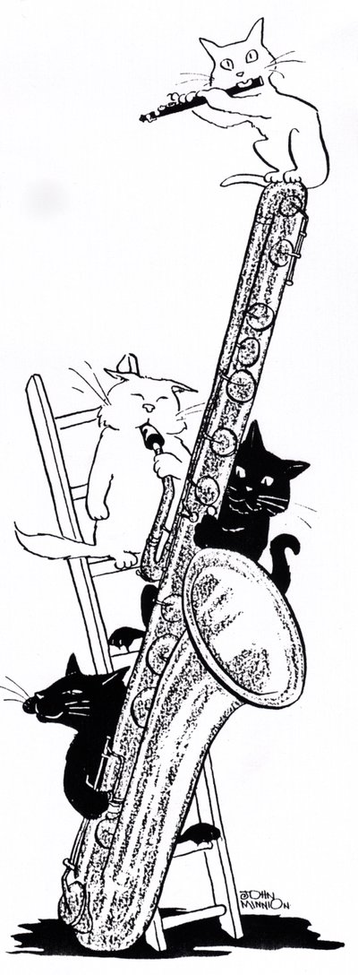 Sassofono e flauto (disegno) da John Minnion