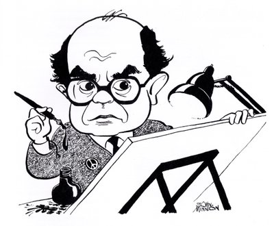 Vicky (Victor Weisz), caricatura da John Minnion