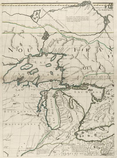 Mappa dei domini britannici e francesi in America, 1756 da John Mitchell