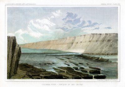 Fiume Columbia, giunzione del Des Chutes da John Mix Stanley